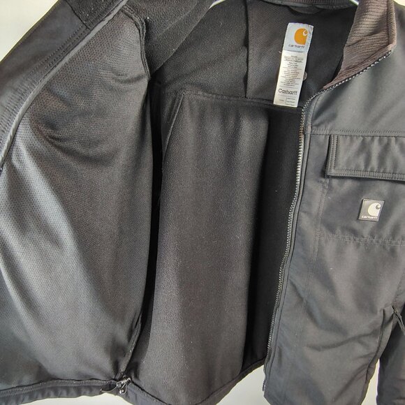 Carhartt Jacket Mens Medium Regular Black J176 Nylon EMT Medic Coat - Picture 8 of 15